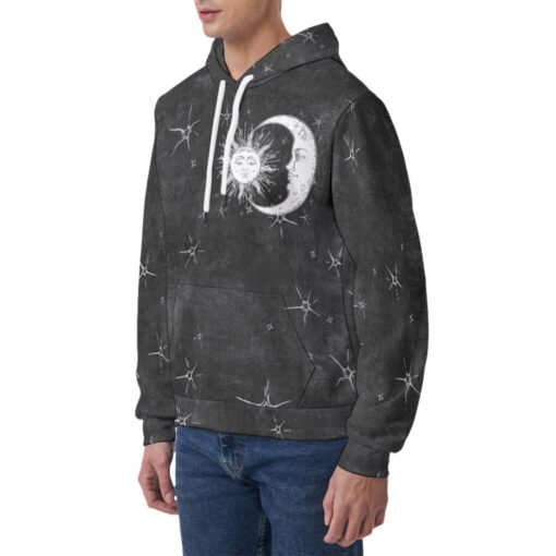 Boho Sun And Moon Men's Hoodie - Image 3