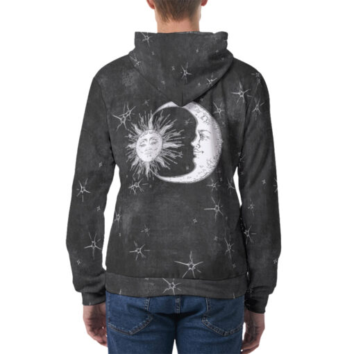 Boho Sun And Moon Men's Hoodie - Image 4