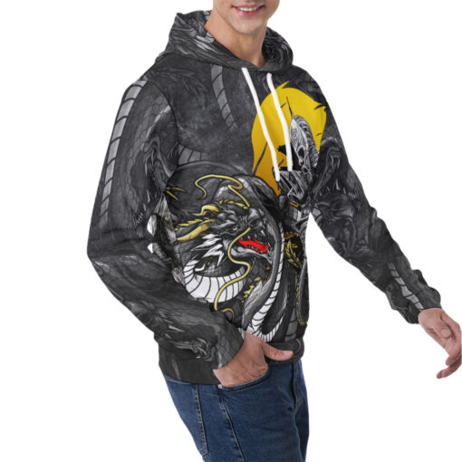 Dragon and Samurai Men's Hoodie - Image 2