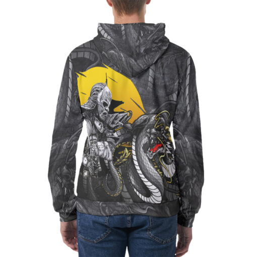 Dragon and Samurai Men's Hoodie - Image 4