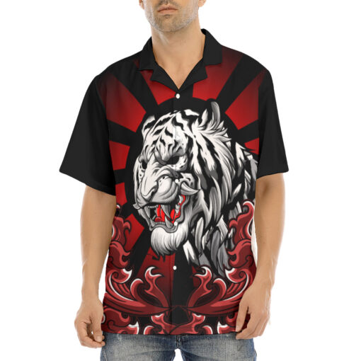 Tiger Demon Bloody Sun Hawaiian Shirt