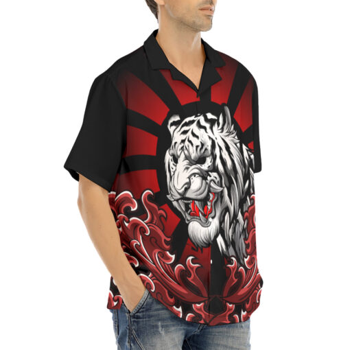 Tiger Demon Bloody Sun Hawaiian Shirt - Image 2