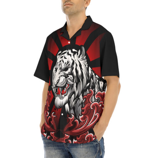 Tiger Demon Bloody Sun Hawaiian Shirt - Image 3