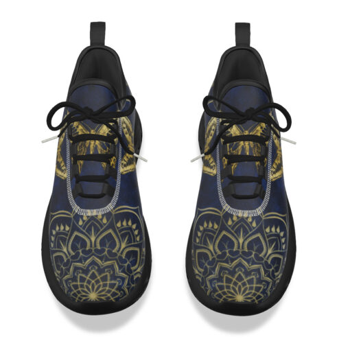 Gold Mandala And Butterfly Sports Shoes - Image 4