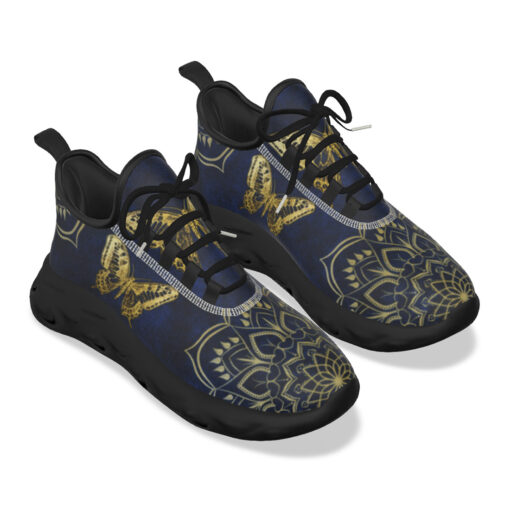 Gold Mandala And Butterfly Sports Shoes - Image 5