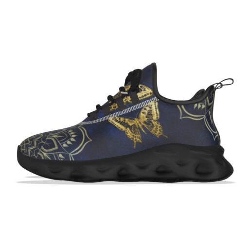 Gold Mandala And Butterfly Sports Shoes - Image 7