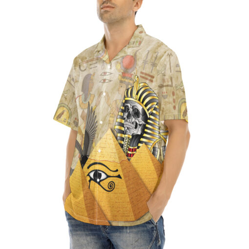 Egypt Skull Pharaoh Hawaiian Shirt - Image 3