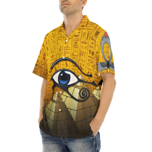 Ancient Pyramid Eye of Horus Hawaiian Shirt - Image 3