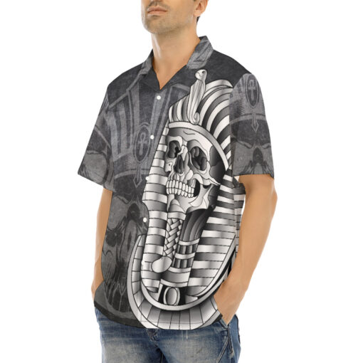 Skull Pharaoh Mask Hawaiian Shirt - Image 3