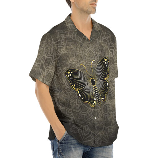 Gold Luxury Butterfly Hawaiian Shirt - Image 2