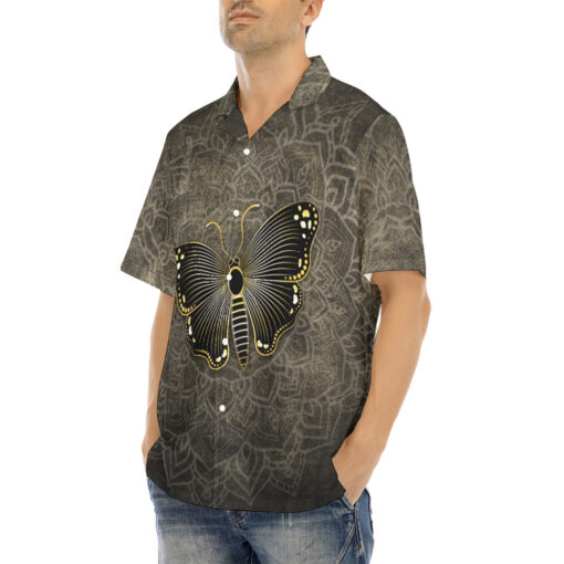 Gold Luxury Butterfly Hawaiian Shirt - Image 3