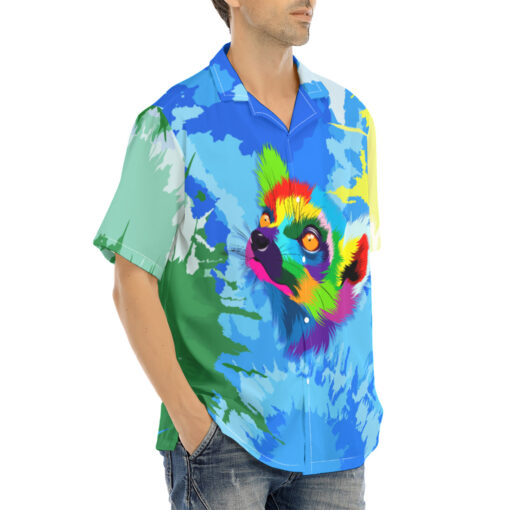 Colorful Lemur Hawaiian Shirt - Image 2