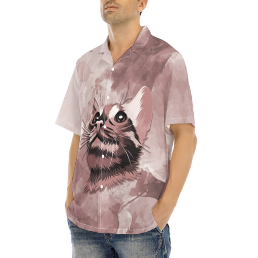 Oriental Cat Muzzle Hawaiian Shirt - Image 3