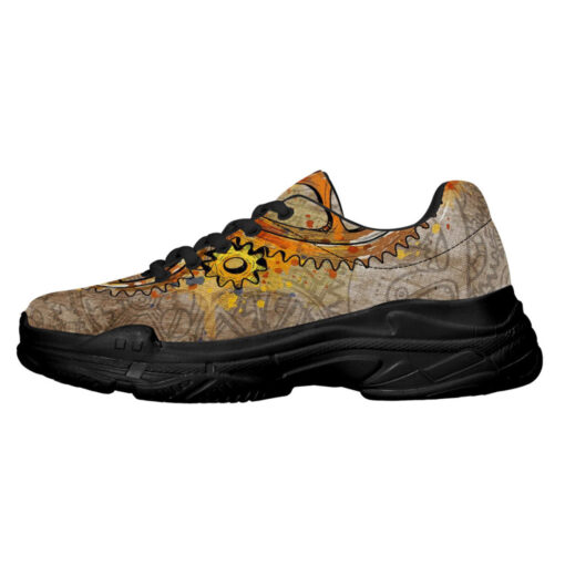 Steampunk Gears Watercolor Running Shoes - Image 4