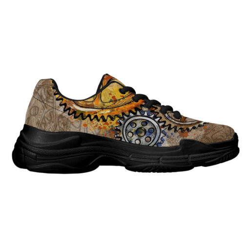 Steampunk Gears Watercolor Running Shoes - Image 5