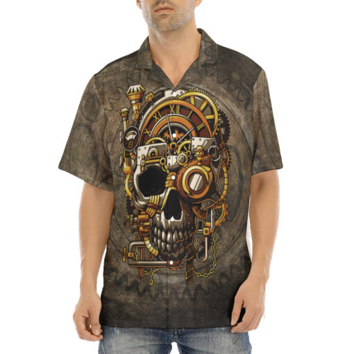 Steampunk Skull Hawaiian Shirt