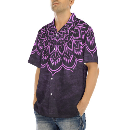 Purple Mandala Hawaiian Shirt - Image 3