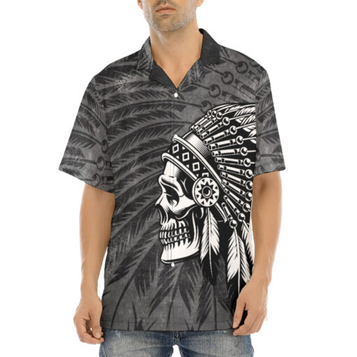 Indian Skull Tattoo Hawaiian Shirt