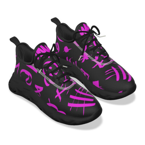 Pink Brushstrokes Sports Shoes - Image 5