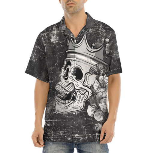 Skull with Crown Hawaiian Shirt