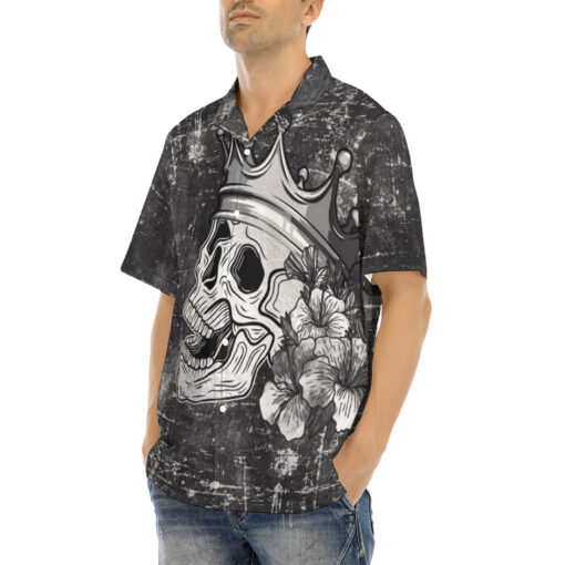 Skull with Crown Hawaiian Shirt - Image 3