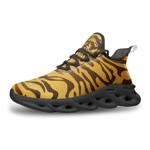 Golden Tiger Flowers Sports Shoes