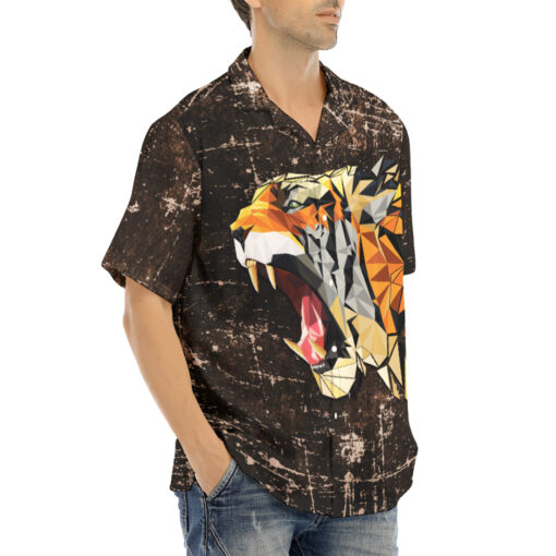 Tiger Polygons Hawaiian Shirt - Image 2