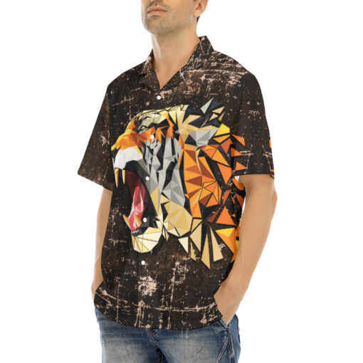 Tiger Polygons Hawaiian Shirt - Image 3