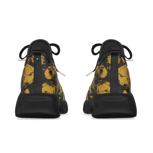 Gold Grunge Skulls Sports Shoes - Image 8