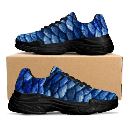 Blue Fish Scales Running Shoes