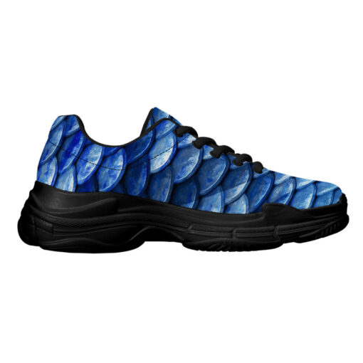 Blue Fish Scales Running Shoes - Image 5