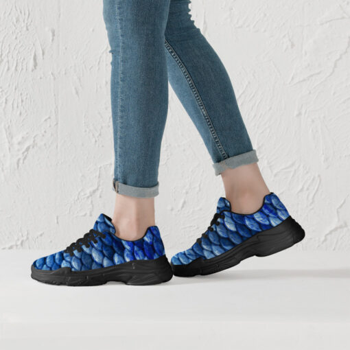 Blue Fish Scales Running Shoes - Image 6