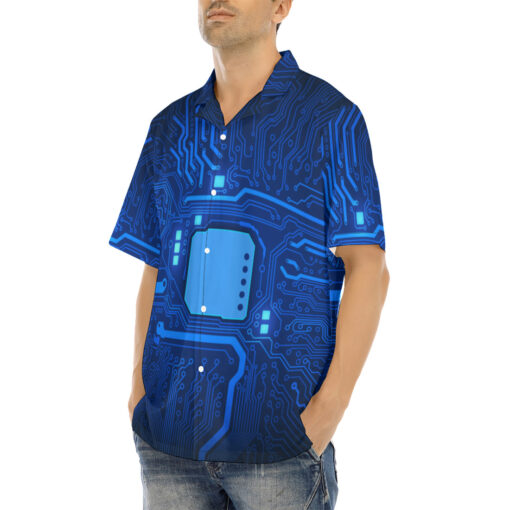 Computer Circuit Board Hawaiian Shirt - Image 3