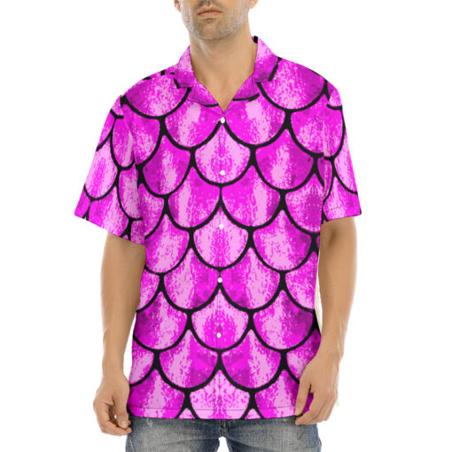 Pink Fish Scales Hawaiian Shirt