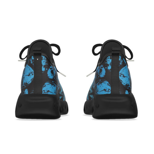 Blue Grunge Skulls Sports Shoes - Image 8