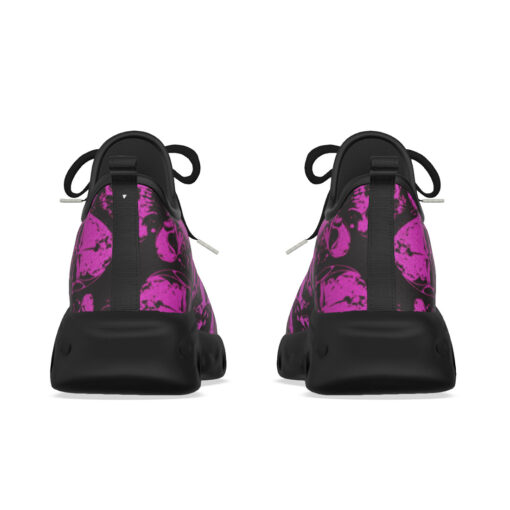 Pink Grunge Skulls Sports Shoes - Image 8