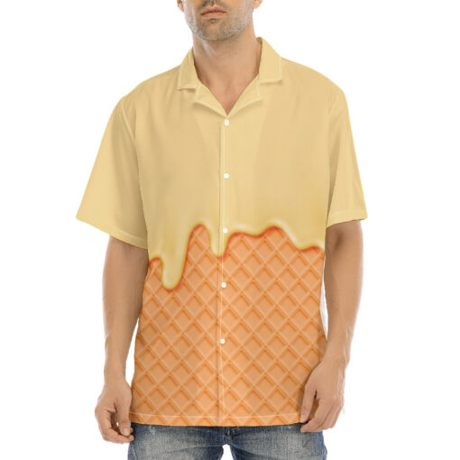 Waffle Melting Cream Hawaiian Shirt