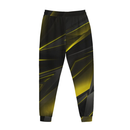 Yellow Geometry Stripes Men's Tracksuit - Image 3