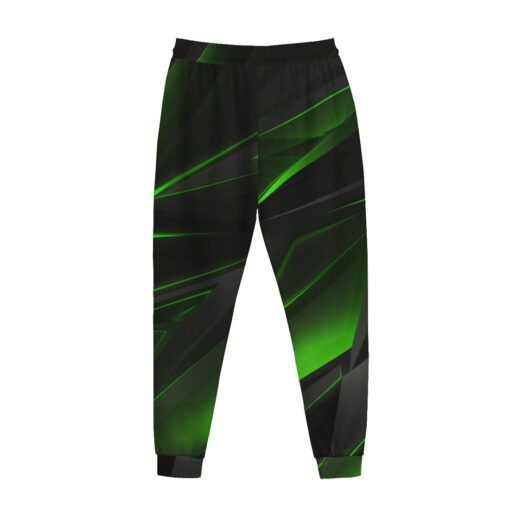 Men's Tracksuit Geometric Green Stripes - Image 3