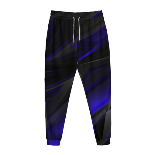 Blue Geometric Stripes Sweatpants