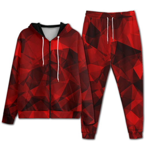 Red Polygons Men's Tracksuit