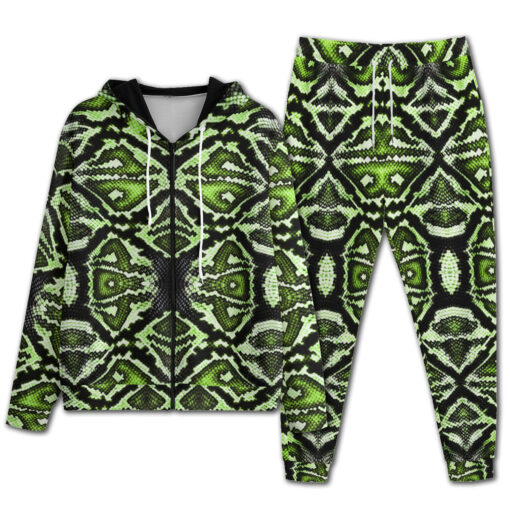 Green Snake Ornament Men's Tracksuit