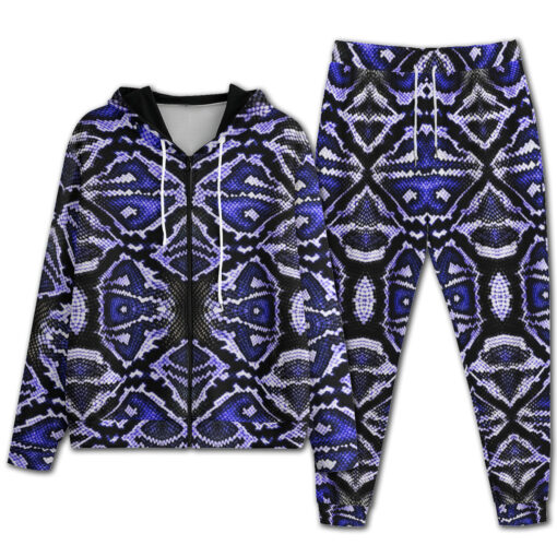 Blue Snake Ornament Men's Tracksuit