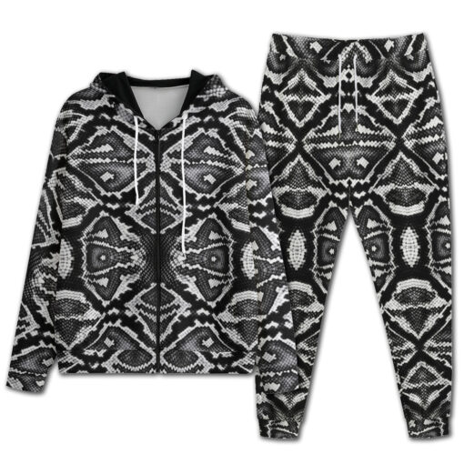 Gray Snake Ornament Men's Tracksuit