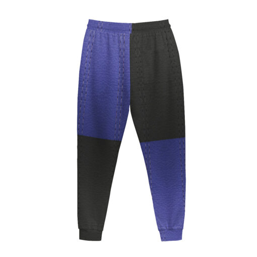 Dual Colors Leather Texture Sweatpants - Image 2