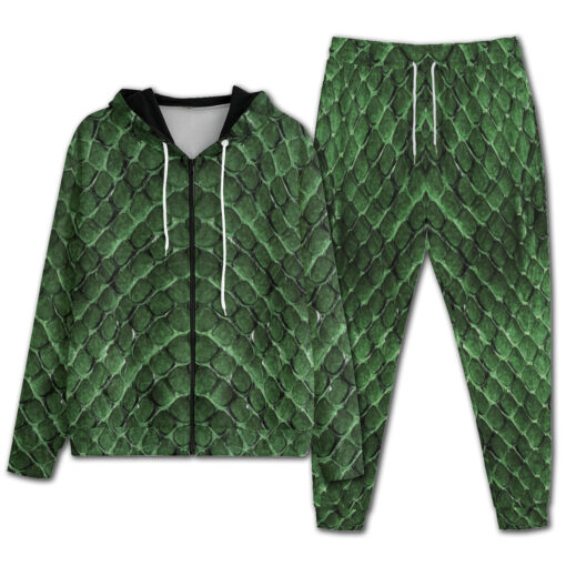 Green Snake Texture Men's Tracksuit