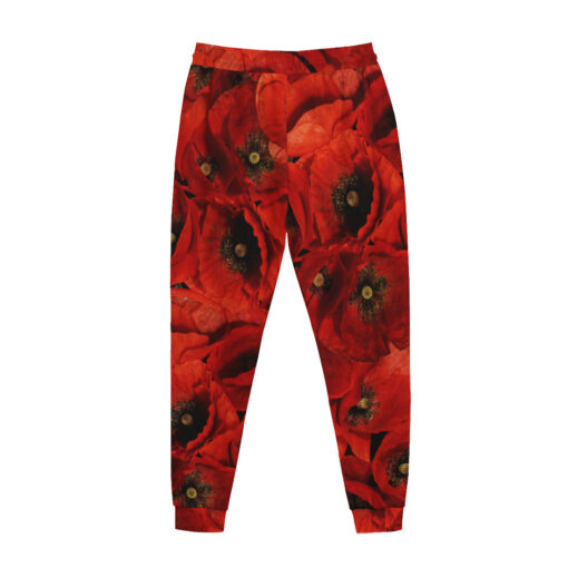 Red Poppies Flowers Sweatpants - Image 2