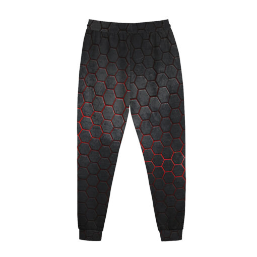 Hexagons Red Glow Sweatpants - Image 2