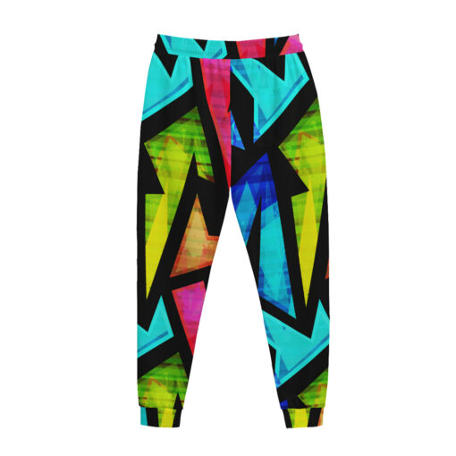 Neon Geometric Grunge Men's Tracksuit - Image 3