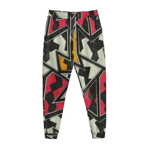 Abstract Zigzag Geometric Sweatpants